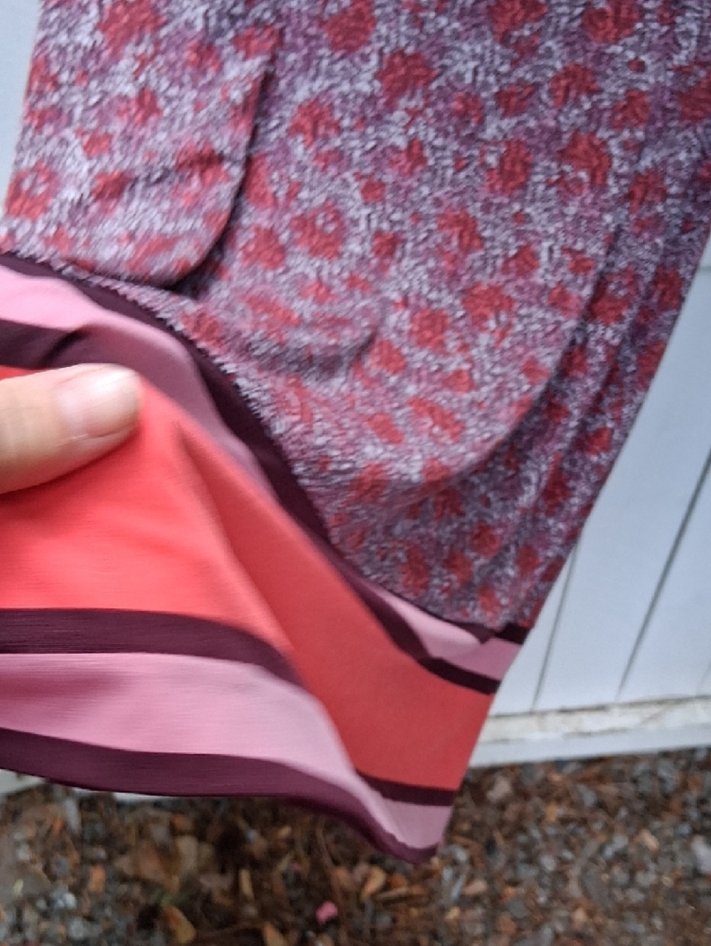 Michael Kors Red and Pink Short Sleeve Shift Dress - Picture 4 of 7